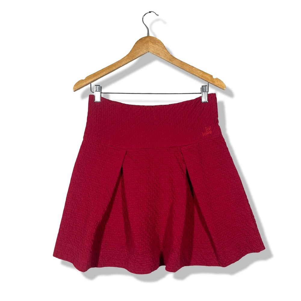Cop Copine Famosa Textured Pleated Mini Skirt Womens 38 Preppy Sporty Clean Girl